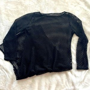 🔴 Fashion Nova Long Sleeve Fishnet Dress